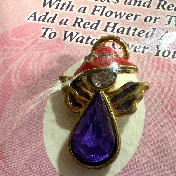 H’Attitude Austrian Crystal Angel Hat Pin Red Lapel Pin Sparkly Hat Clip - Picture 4 of 5